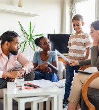 A family talking during Family Counseling in Peoria IL